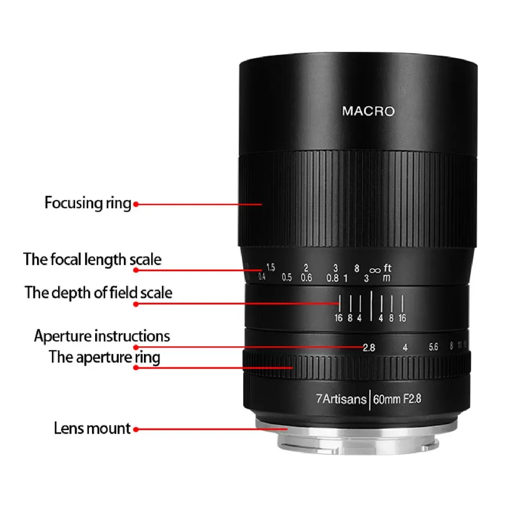 7 artisans 60mm f2. 8 1: 1 magnification macro