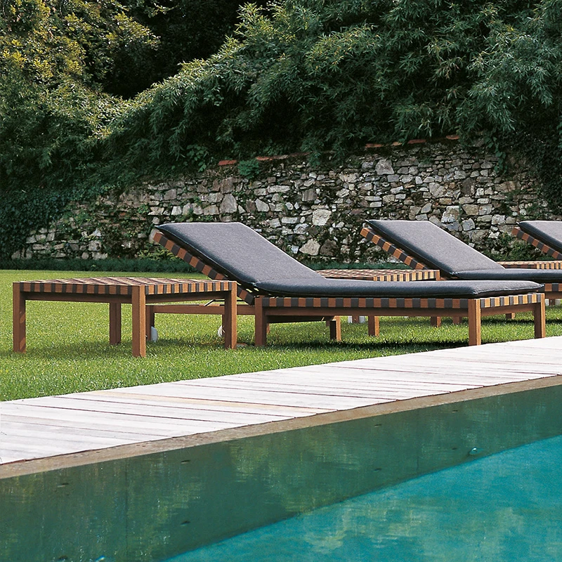 Outdoor Lounge Chair Terrace Balcony Leisure Folding Bed Villa Courtyard Teak Rattan Swimming Pool Beach Chair