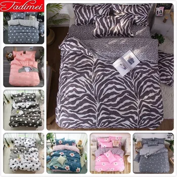 

Grey Duvet Cover Bedding Set Adult Kids Child Kids Soft Cotton Bed Linen Single Twin Full Queen King Big Size Bedspreads 220x240