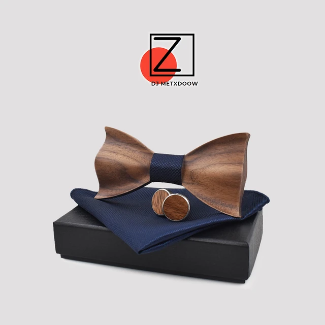 Corbata de madera 3D de nuevo diseño, gemelos cuadrados de moda, pajarita  de madera, dinne de boda, corbata hecha a mano, juego de corbatas de madera  _ - AliExpress Mobile