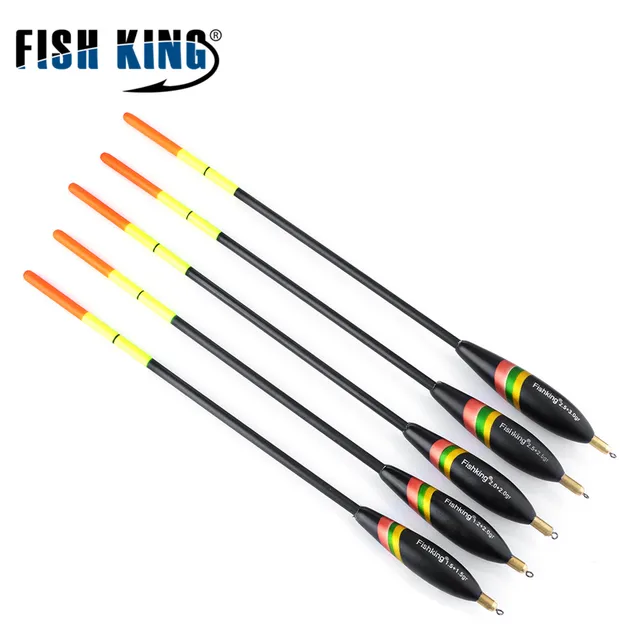 FISH KING-5 가지 스타일 bargujinsky 전나무 찌 낚시 플로트, 혼합 크기 20cm-26.5cm 구리 바다 바위 부표 잉어 낚시 태클