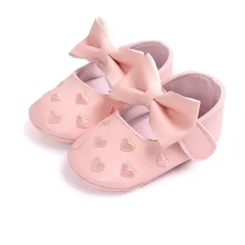 

Heart Newborn Babies PU Leather Shoes Soft Bottom Non-Slip Prewalkers Boots