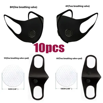 

10Pcs Face Mask Dust Masks Pm2.5 Filter Anti Pollution Mask PM2.5 Filter mouth cover Insert Can Be Washed Reusable Mouth Masks
