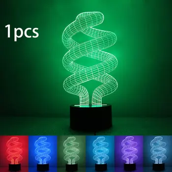 

Colorful 3D Night Light Tornado Night Light Eye Care LED Light Bedside Night Lamp Home Decoration Birthday Gift