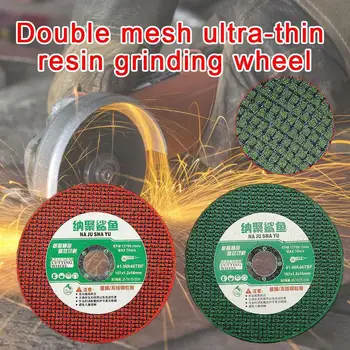 

1pc Resin Cutting Disc Red Green 100 Angle Grinder Stainless Steel Cutting Piece Double Mesh Ultra-thin Resin Grinding Wheel