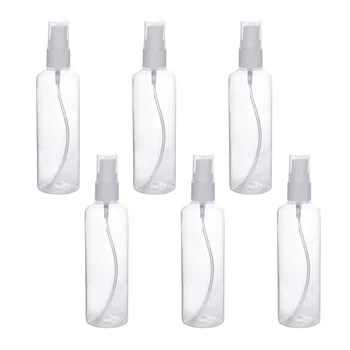 

6pcs 200ml Spray Bottles Portable Refillable Empty Transparent Plastic Bottles for Travel Household Cleaner Essential Oils