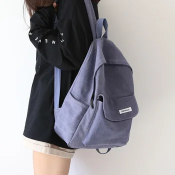 

Vintage Canvas Backpack Teenagers Simple Sryle College School Large Bag Girls Casual Durable Outdoor Cloth Bags Mochila DF637