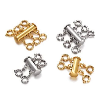 

2pcs/lot 2 3 4 5 6 7 rows trand Clasps Lobster Clasp Necklace Magnetic Tube Lock Jewelry Connectors for DIY Necklace Bracelet