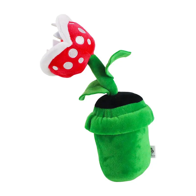 

26CM Simulation Piranha flower Plush pot culture Plant with tooth Stuffed Plush Toys novelty Stuffed Toy Kids Gift