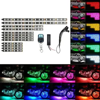 

Car Led Strip Light Rgb Tape For Motorcycle Car Atmosphere RF Neon Strips APP Decoration WIFI Lamp Control Bluetooth 12V Re S4R5