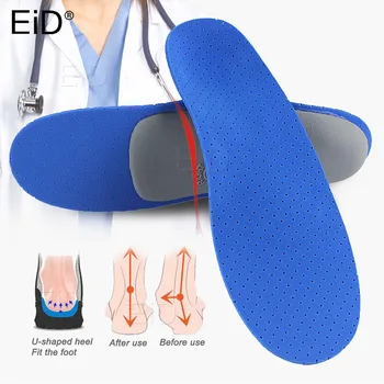 

EiD Unisex Premium EVA orthotics Insole for Flat Foot Arch Support 25mm orthopedic Silicone Insoles for men and women shoe pad