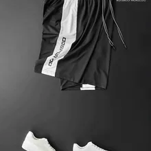 Мужские шорты мужские облегающие короткие брюки фитнес бодибилдинг; бег мужские брендовые прочные спортивные брюки для фитнеса спортивные хлопковые шорты