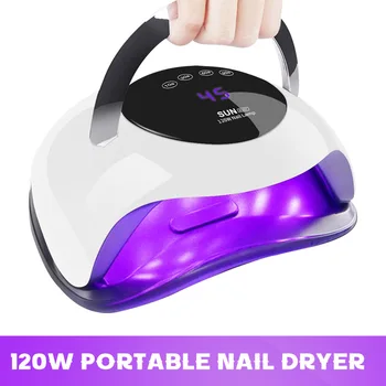 

120W UV LED Lamp for Nails Curing UV Gel Nail Polish Nails Dryer Dual Hands LED UV Lamp For Manicure Nail Art Equipment