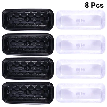 

4 Sets Plant Seeds Germination Box Portable Nursery Pots Household Planter Growing Pot Two in One Seeding Plate Plastic Sowing T