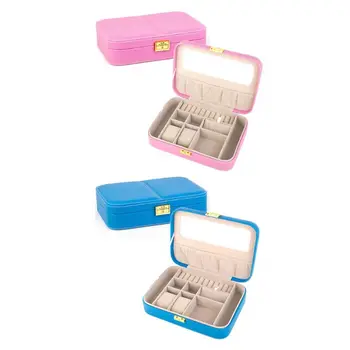 

Jewelry Box,Necklace Ring Storage Organizer Double Layer Travel