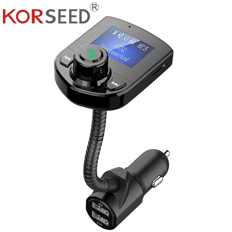 FM трансмиттер KORSEED автомобильный с Bluetooth 3 1 А USB порт|FM-трансмиттеры| |