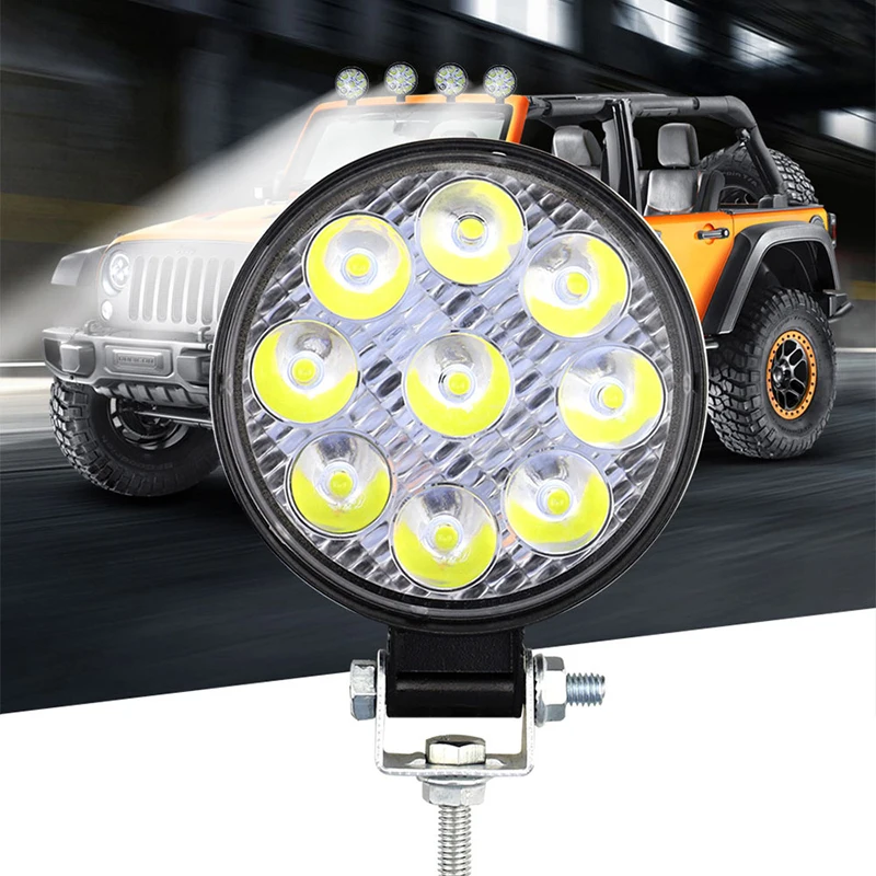 27 Вт 9 V-30 V светодиодный свет работы FloodlightRound светодиодный внедорожный свет лампа Рабочий свет для внедорожный мотоцикл машина грузовик