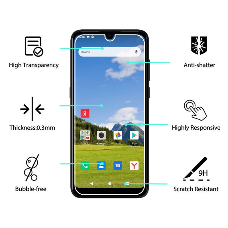 Для PHILIPS XENIUM S566 закаленное стекло для защита экрана 9H Защитная пленка телефона