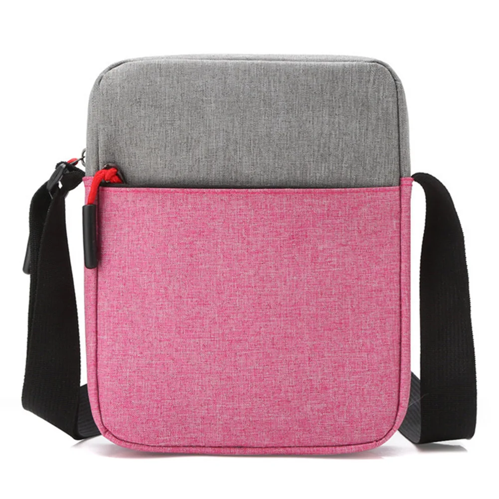 Pink Мужская водонепроницаемая сумка на плечо, с карманами, с защитой от кражи, Большая вместительная уличная сумка-мессенджер,-WT - Color: Pink