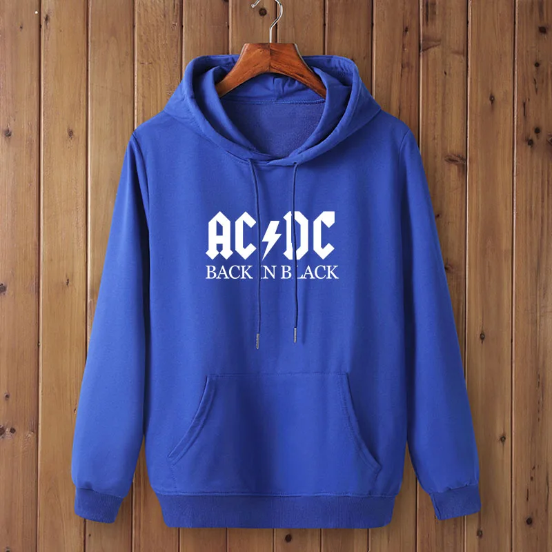 AC/DC Группа рок Харадзюку толстовки женские ACDC с буквенным принтом графические толстовки хип хоп Рэп Музыка длинный рукав Топ - Цвет: blue-W