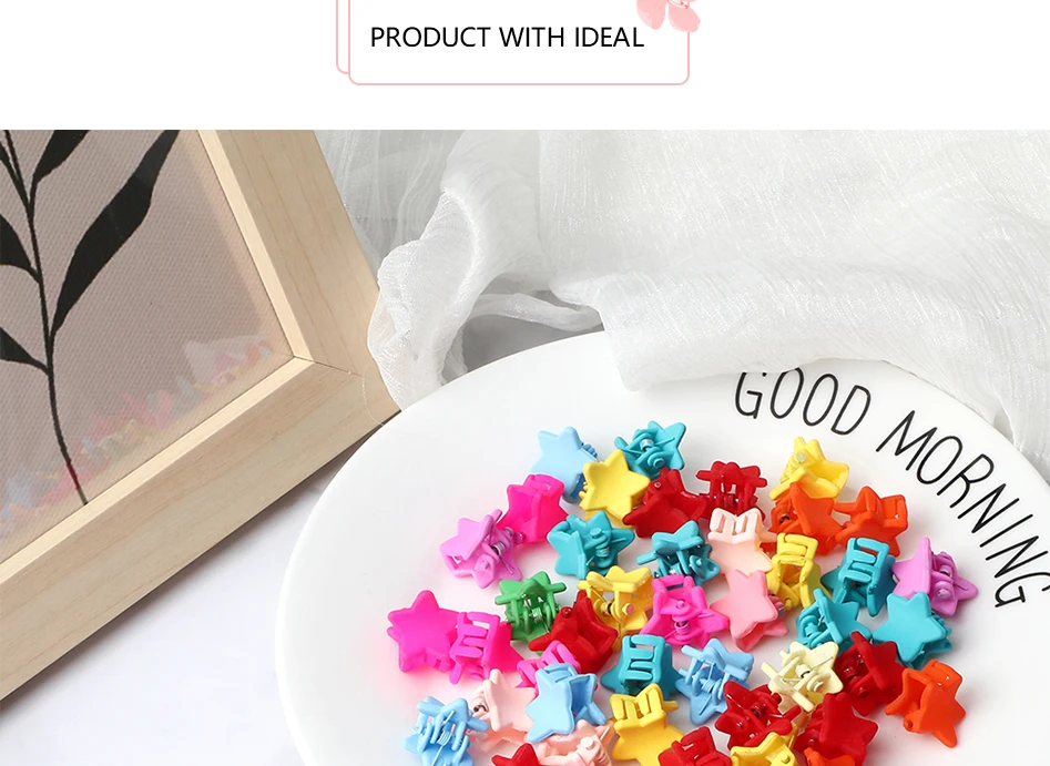 10/20/30Pcs Kinder Mini Sterne Grip Klaue Haar Clip Mädchen Candy Farbe Blumen Krone Haarnadel Barrettes kopfschmuck Haar Zubehör – Detail 5