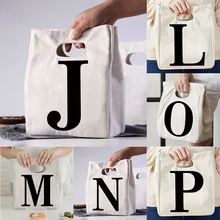 

New Insulation Lunch Bags Canvas Luncheon Kids Picnic Tote Cloth Small Hand Bag Pouch Dinner Container Food Storage Bag for Lady