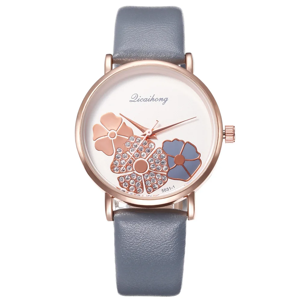 Высококачественные Женские часы-браслет, модные женские часы с кожаным ...