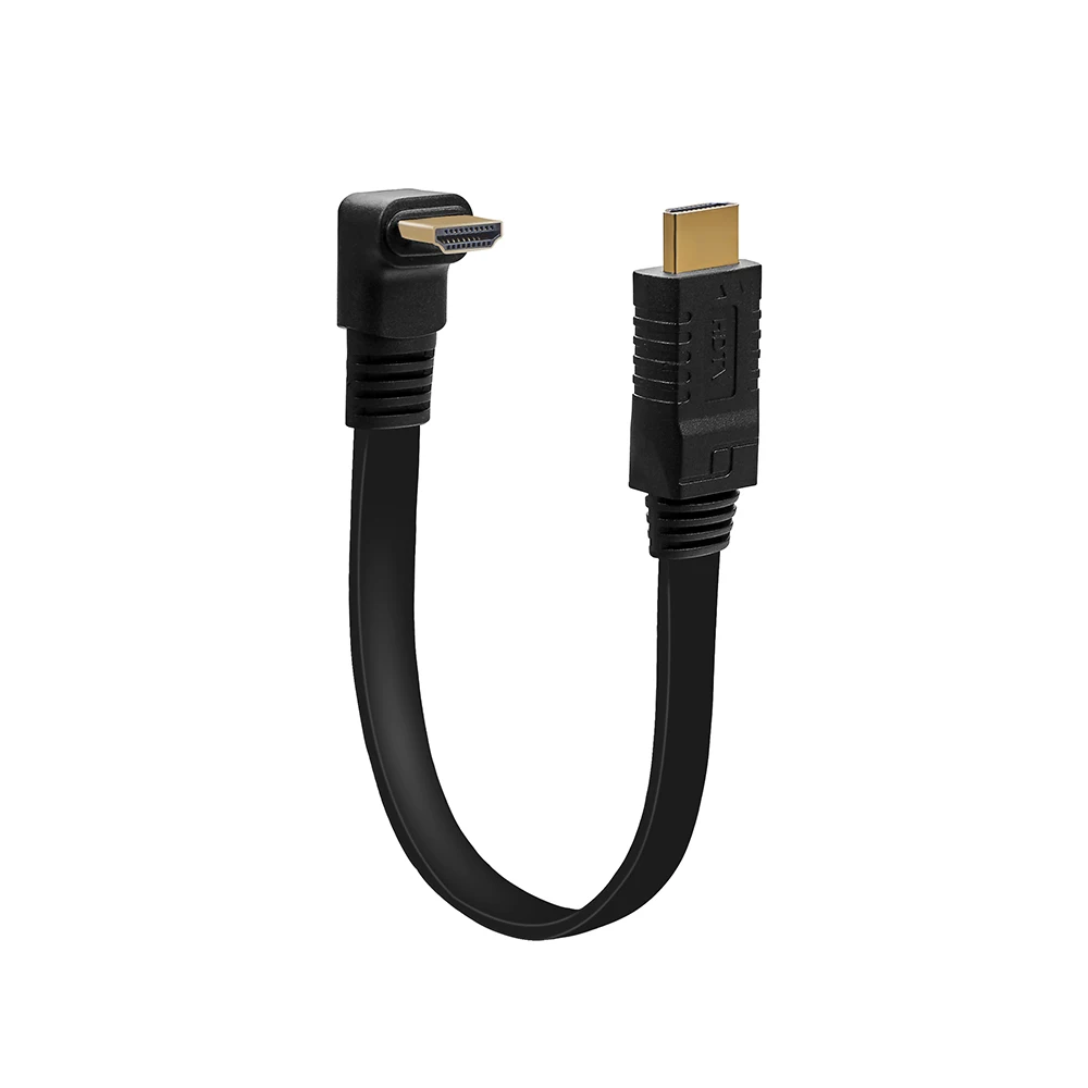 0,3 M 4K* 2K плоский HDMI под прямым углом 90 270 кабель для высокоскоростной передачи данных для 3D ТВ 1,4 свинца золота