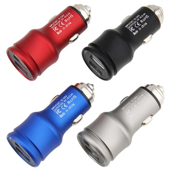 

Car Charger 2.4A Dual USB Fast Charging Universal Mobile Phone in Car Charge Tablet GPS For iPhone 11 Xiaomi Samsung 200pcs/lot