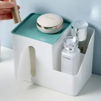 

Multifunctional Tissue Box Napkin Holder Box Table Remote Control Storage Box Students Stationary Storage Organizer
