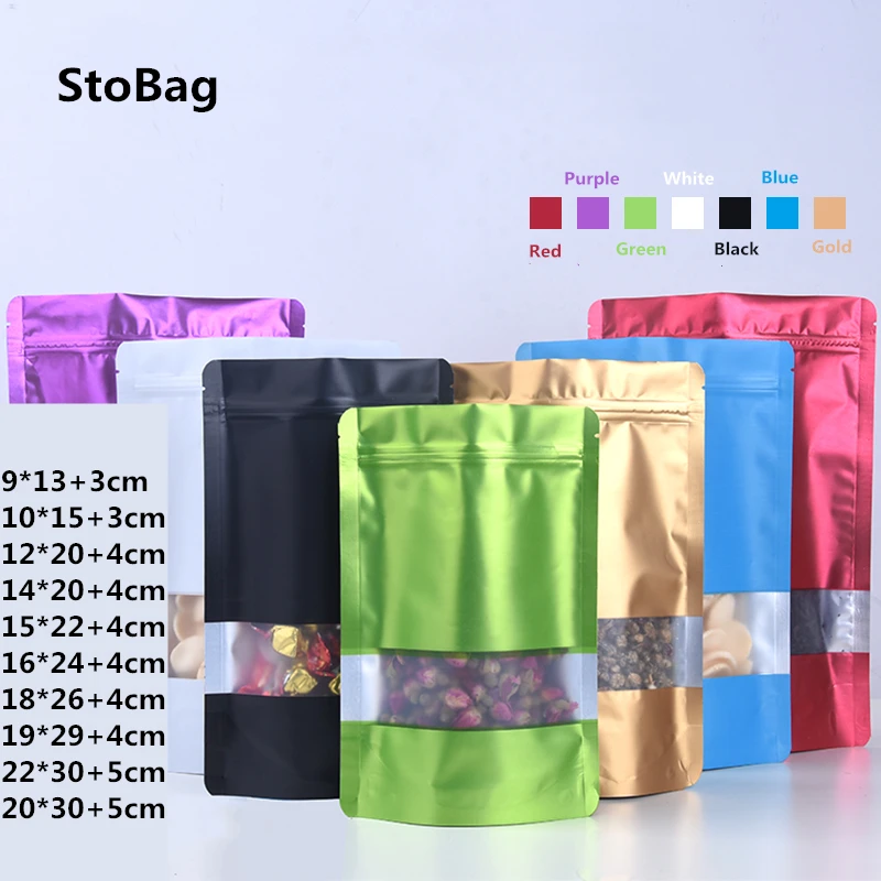 StoBag 100 шт. 20 проводов/34 провода цветные с открывающимся окном обычные пакеты застежкой молнией герметичные