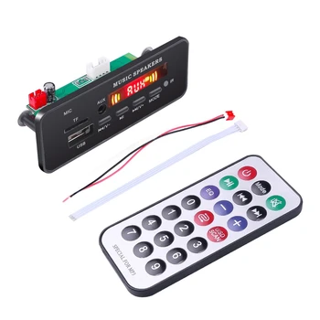 

Wireless Bluetooth 5.0 MP3 WMa Decoder Board Remote Control Player 12V USB FM AUX TF SD Card Module Car Radio MP3 Speaker