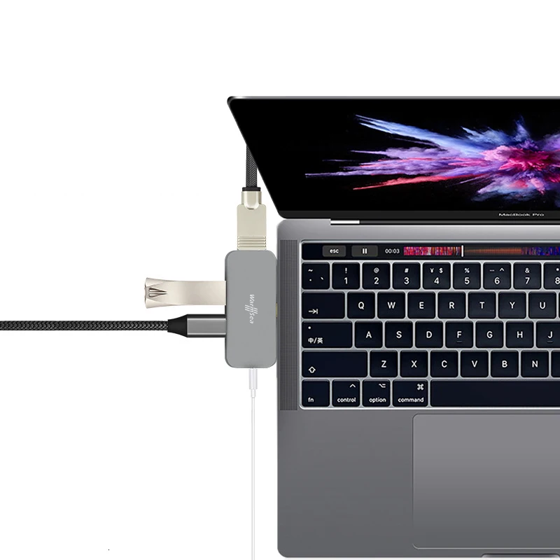 USB C концентратор для iPad Pro type C аудио адаптер мобильный Pro концентратор с PD Зарядка 4K HDMI USB 3,0 3,5 мм для MacBook samsung S10/9