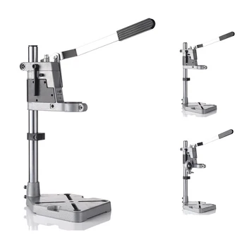 

Clamp Base Durable Pedestal Holder Multifunctional Press Hand Home Aluminum Alloy Fixing Adjustable Height Drill Stand