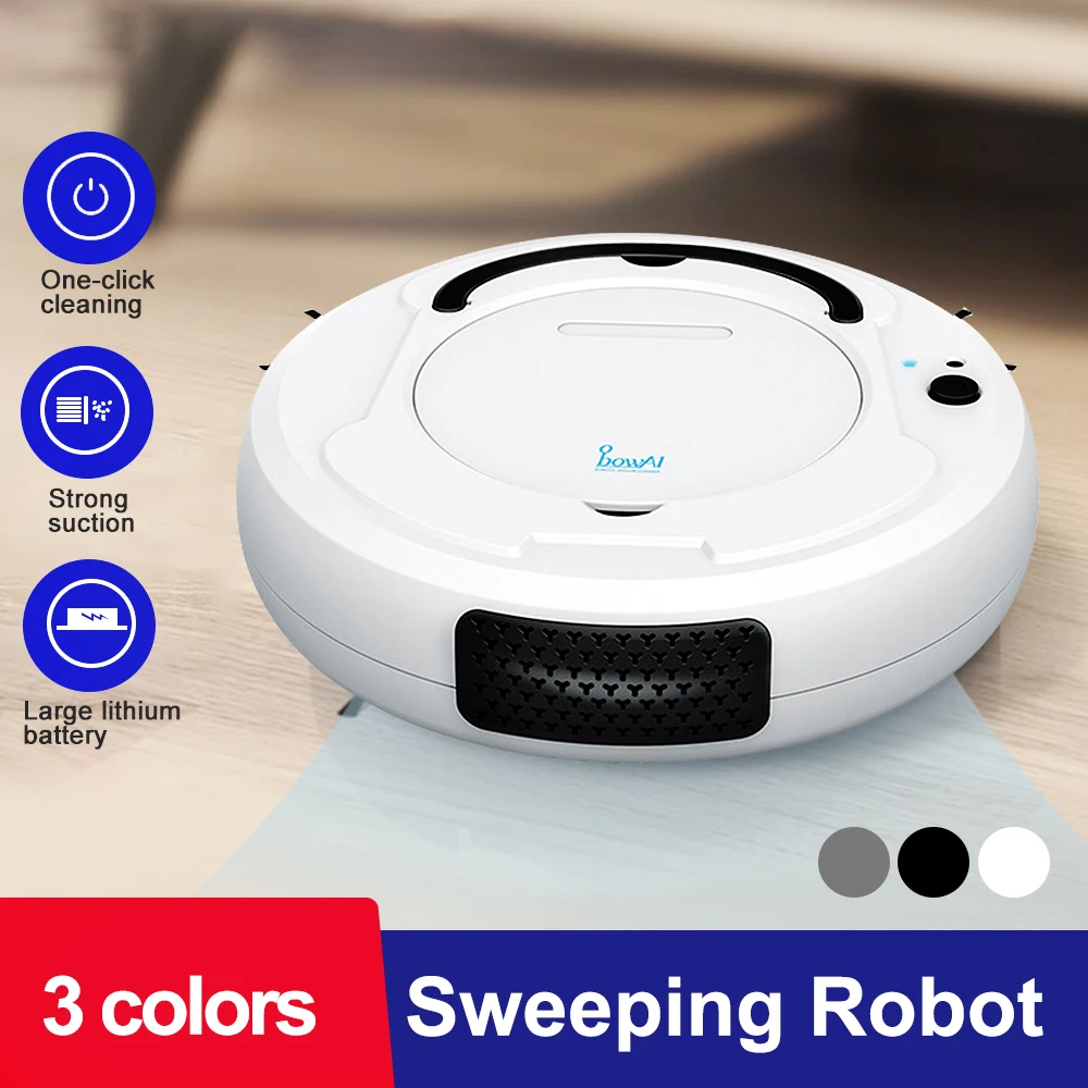 1800pa Robot Floor Sweeper 3 In 1 Usb Rechargeable Robot Vacuum