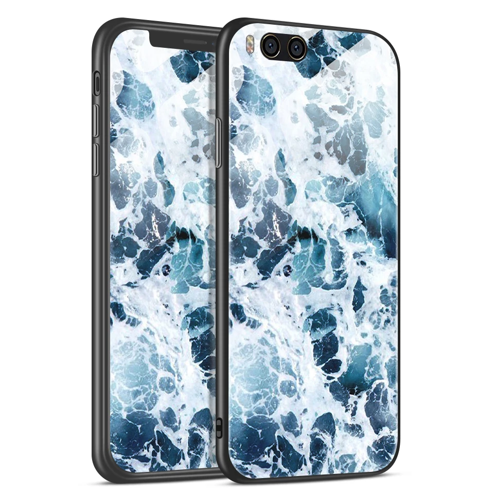 W189 Для Xiao mi A1 A2 A2 облегченное закаленное стекло чехол для телефона Xiaomi mi 6 6 X антидетонационный Модный мягкий край жесткий защитный чехол - Цвет: W189