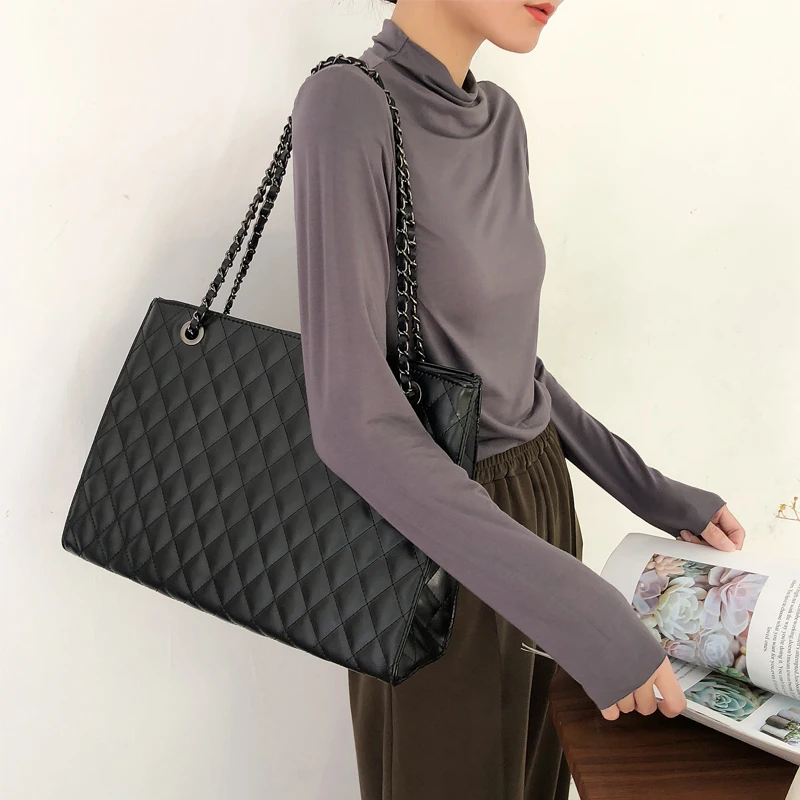 

Bags Women's High-capacity Tide New 2020 Advanced Sense Korean Simple Joker Handbag Shoulder Messenger Bag Tote