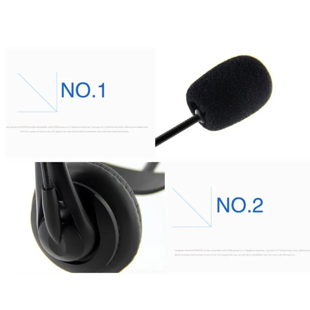 USB Headset with Microphone USB Wired Stereo PC Headphone with Microphone Noise Cancelling Audio Controls for Call Center