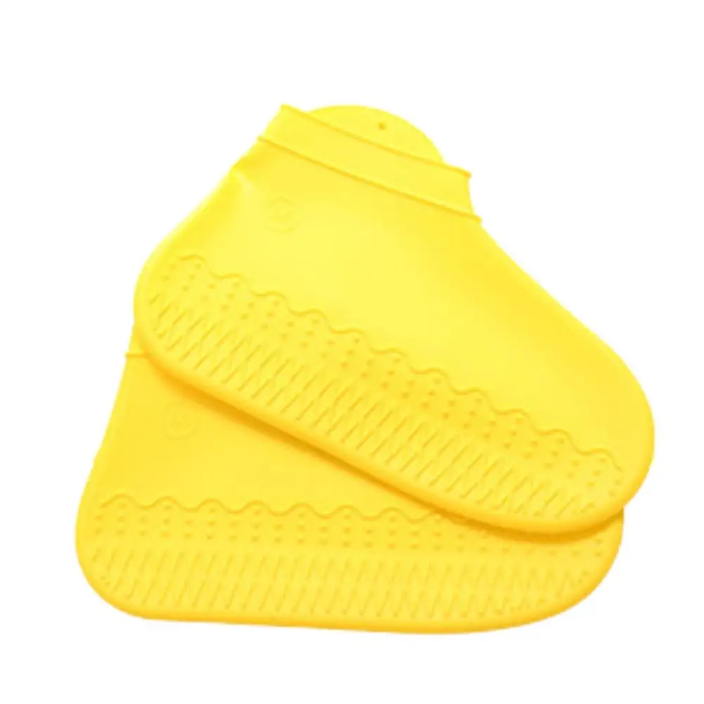Yellow Color 1 пара водонепроницаемое покрытие на обувь от дождя противоскользящие резиновые непромокаемые ботинки унисекс спортивные многоразовые силиконовые Бахилы для обуви - Цвет: Yellow Color