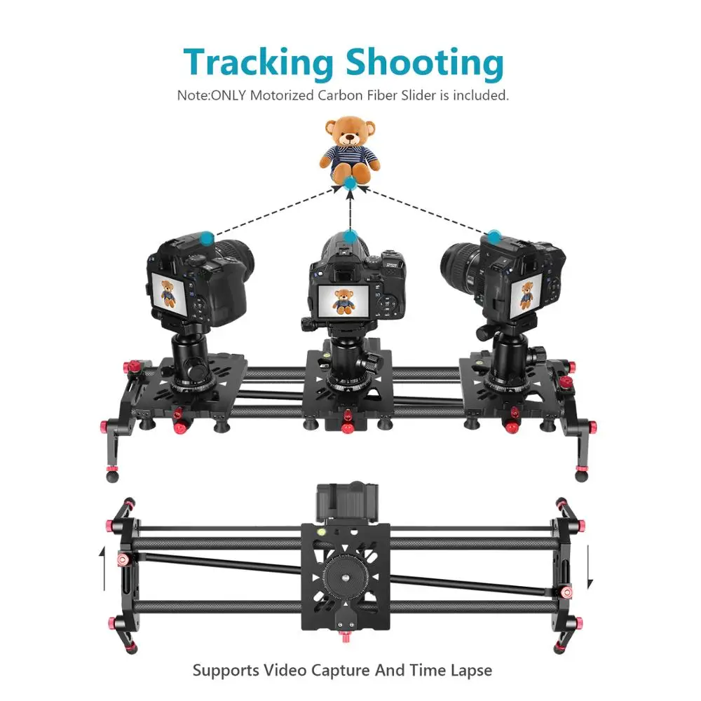 US $177.25 Neewer Camera Slider Motorized315 Inch App Control Carbon Fiber Track Dolly Rail With Time Lapse Video Shot Follow Focus Shot