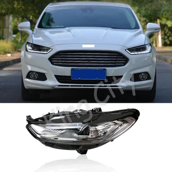 

CAPQX 2PCS For Ford Mondeo Fusion 2013-2016 LED headlight headlamp head light lamp assembly Dynamic turn signal DRL Bi-Xenon HID