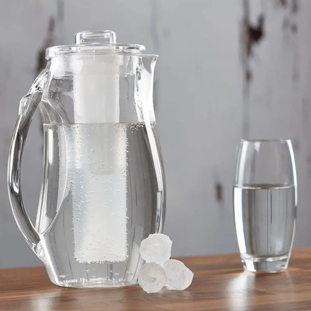 

2.5L lemon fruit ice jug Fruit Infusion Flavor Juice Pitcher Drinking Container Jar jug Clear NEW A1