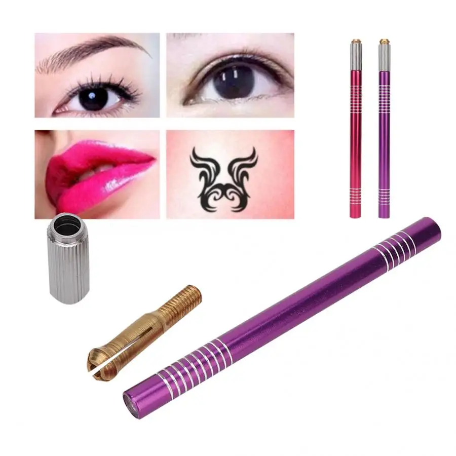Двойное использование Полуперманентная ручная ручка для татуировки бровей микроблейдинг ручка R19 R21 иглы аксессуары для татуировки