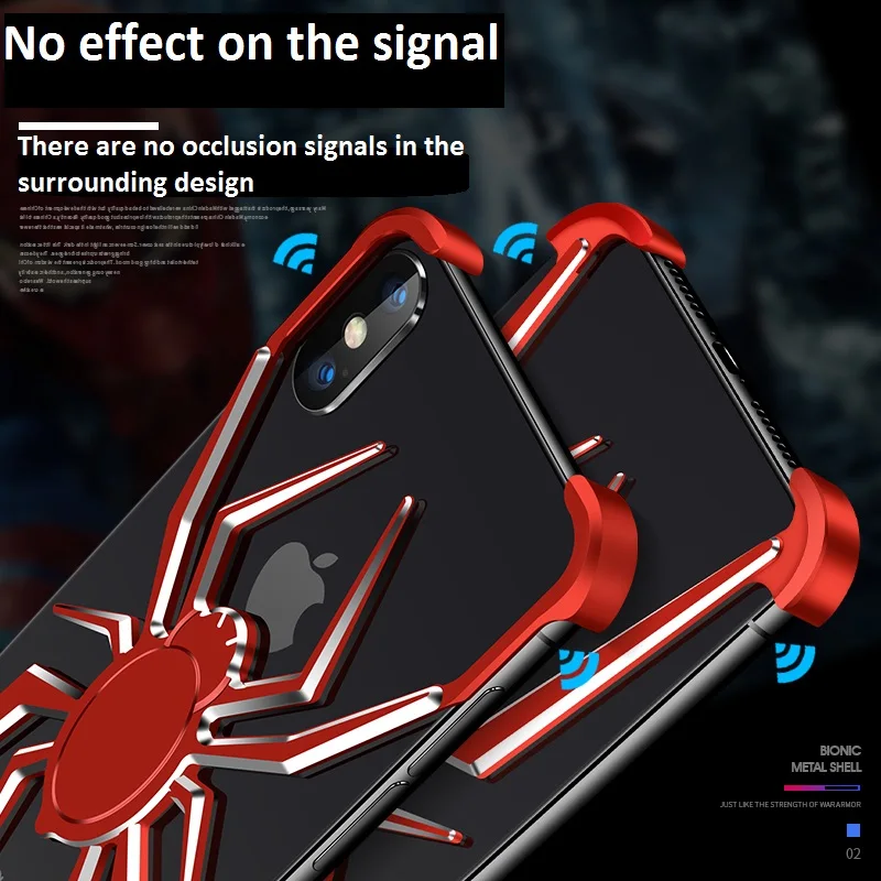 spider The element stents for Apple iPhone X XS Max Case Cover Coque iPhone 11 Pro Max Xr 8 7 6 6s Plus Luxury style shockproof