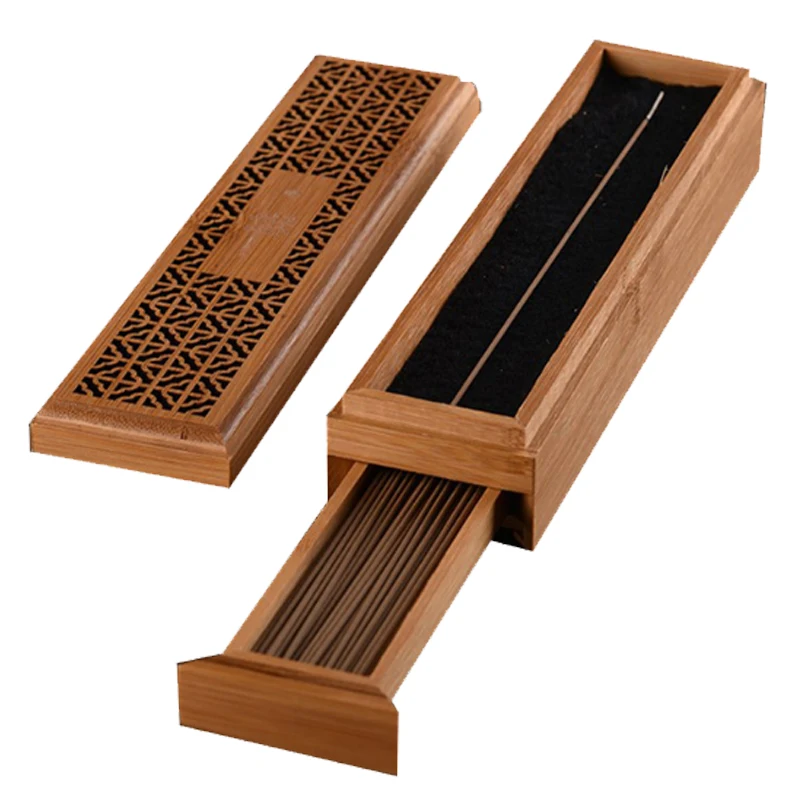 

Wooden Incense Holder Incenses Burner Box with Drawer Joss Stick Coils Incenses Holders for Home Fragerance Aromatherapy