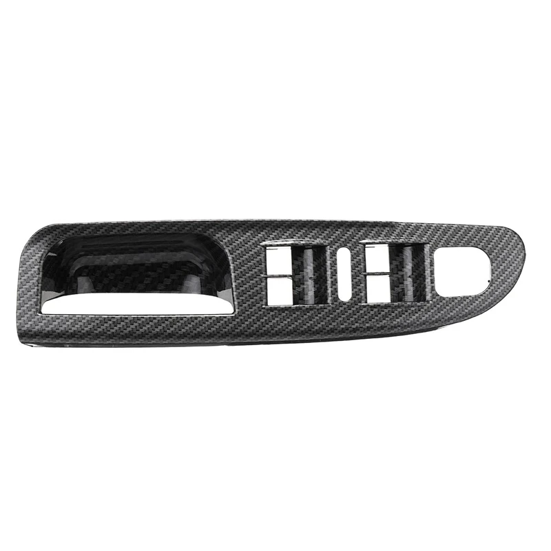 Carbon Fiber Look Master Window Door Switch Panel Trim Bezel for 2006-2010 Passat B6 3C1867171