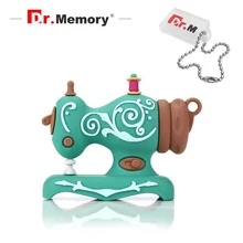 Dr. Memory Usb флеш-накопитель 32 ГБ флеш-накопитель 64 ГБ 128 ГБ Usb память 2,0 Милая швейная машина силиконовая флеш-память 4 ГБ 8 ГБ 16 ГБ подарок
