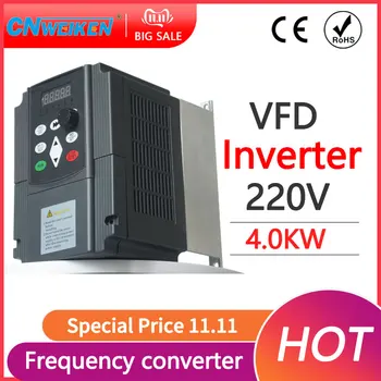 

VFD 220V 4KW Variable Frequency Drive 3 Phase Motor VFD Inverter AC 1.5kW/2.2KW/4KW/5.5KW/7.5KW