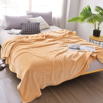 

Blanket quilt blanket solid color air conditioning blanket office single lunch break blanket Nordic sofa blanket