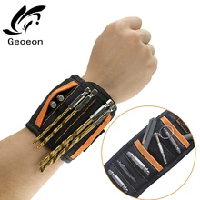Geoeon Многофункциональный магнитный браслет портативный инструмент сумка электрика запястье инструмент для удержания винтов, гвоздей, сверла D35